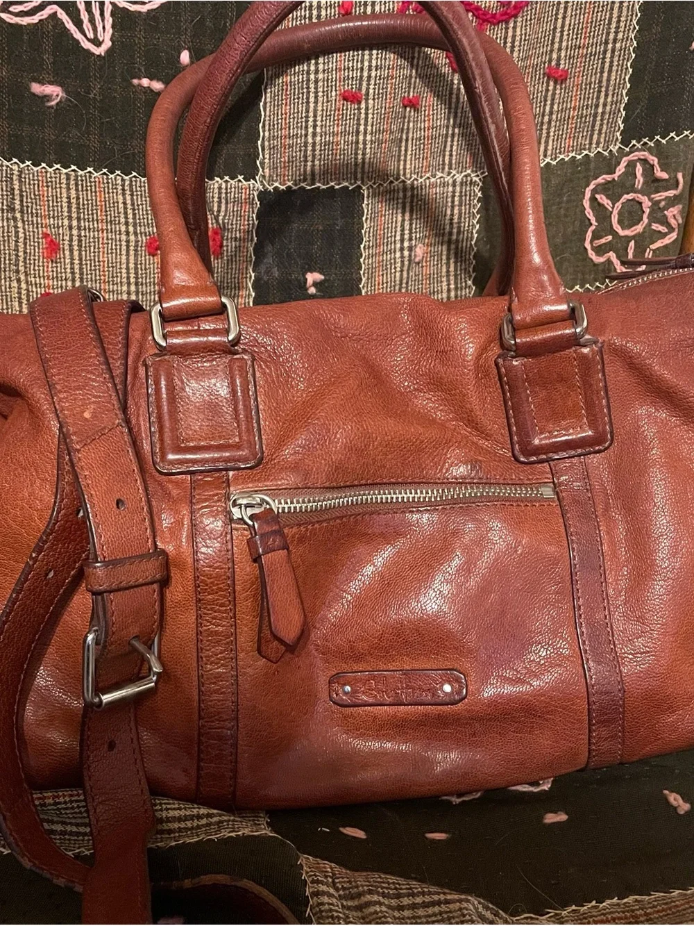 Woman’s Brown Leather Satchel Bag - Classic Carry